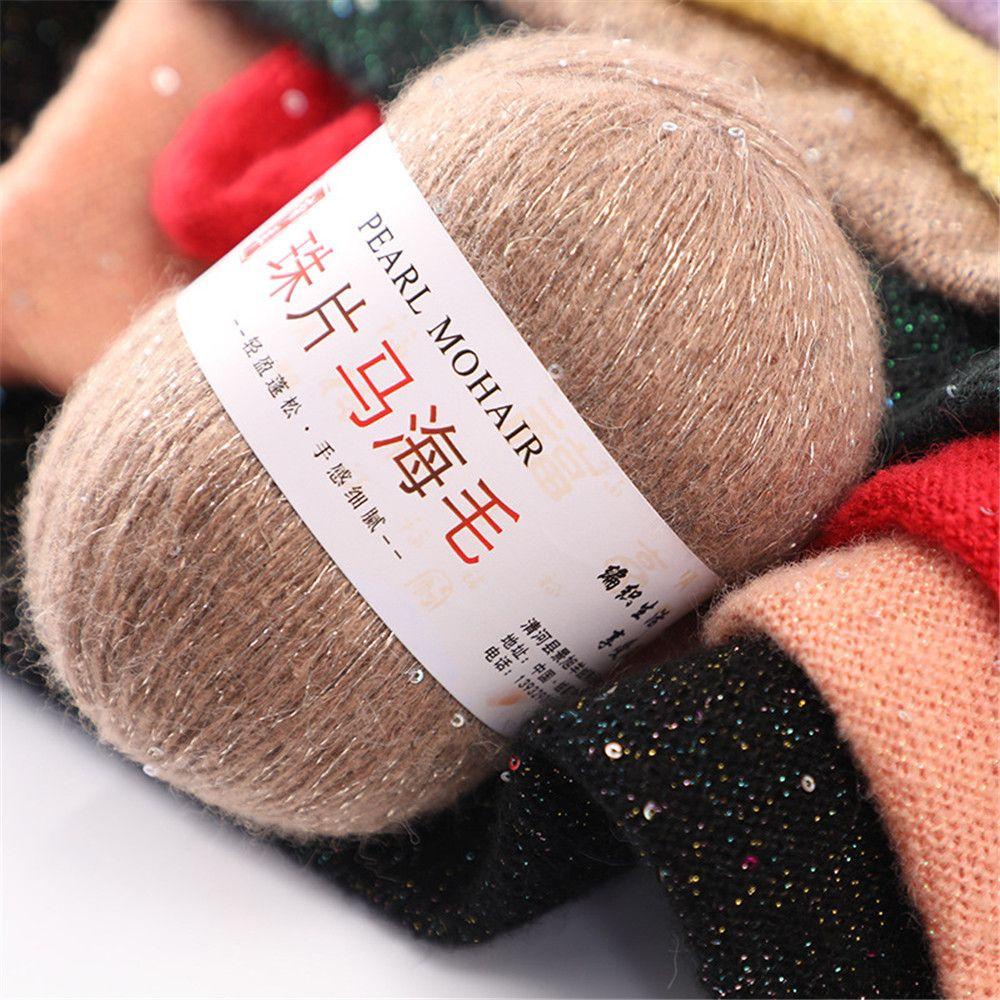 Cuộn Len Đan Khăn Choàng Đính Kim Sa Lấp Lánh