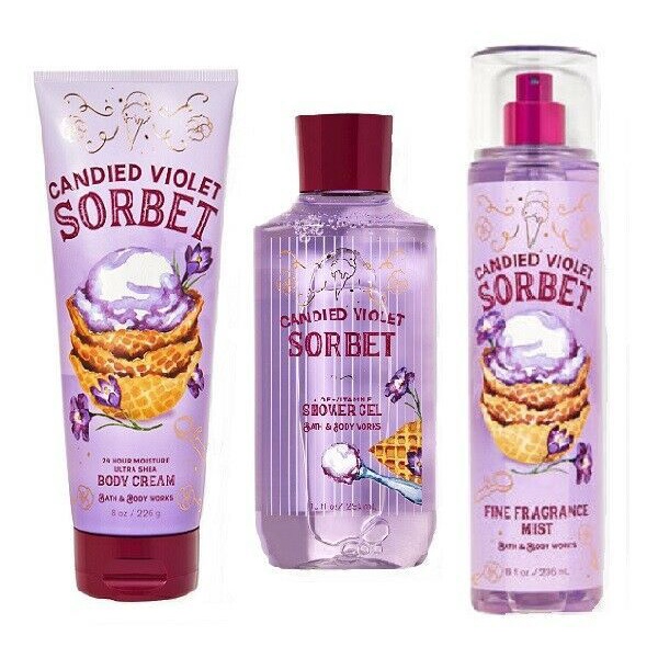 Xịt thơm hương thơm body CANDIED VIOLET SORBET bath& bodywork