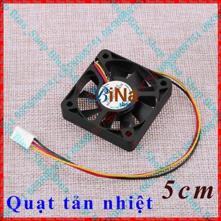 Quạt tản nhiệt 12v 5x5x1cm 3 pin 9 cánh