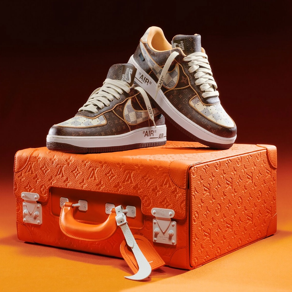 Giày AF1 LV nâu coffe cổ điển phối đồ unisex siêu hot trend bản cao cấp Full Box