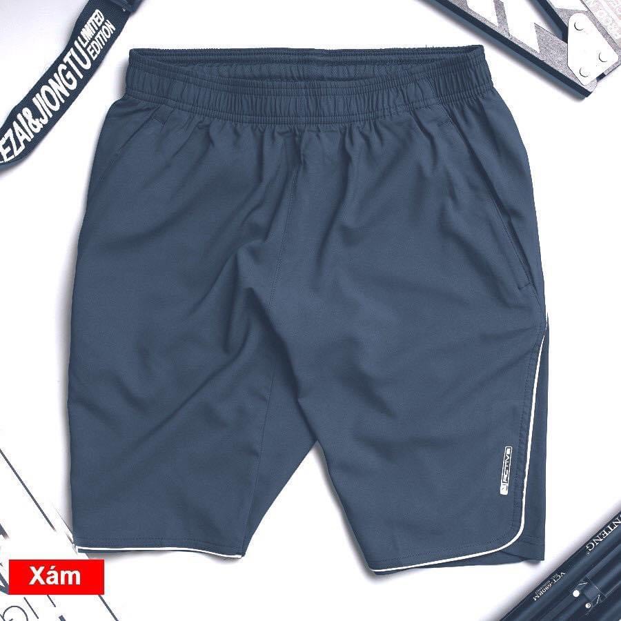 Quần đùi thể thao nam , quần short nam chất liệu co dãn nhẹ có túi khóa tiện lợi hàng VNXK