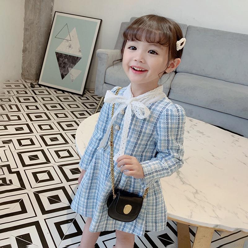 Đầm Công Chúa Tay Dài Màu Trơn Đáng Yêu Cho Bé Gái