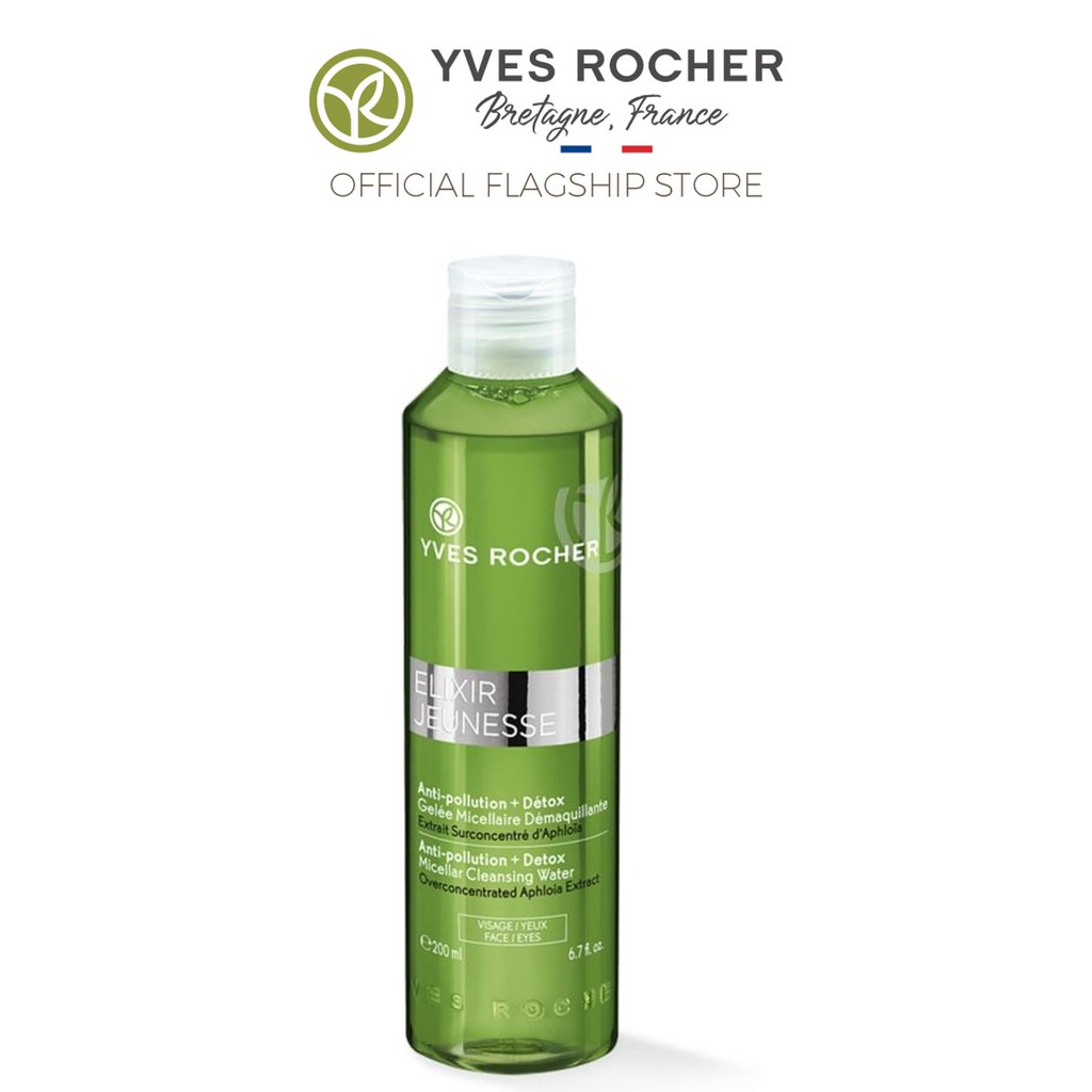 Sản phẩm làm sạch da dạng nước Yves Rocher Anti Pollution + Detox Micellar Cleansing Water 200ml