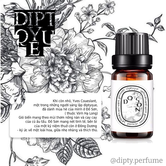 ⚜️ Set tinh dầu thơm phòng 3 mùi Diptyque Doson / Sens / Eau Rose LIMINTED EDITION 2021 10mlx3