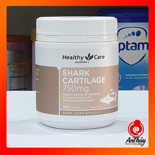Viên uống sụn vi cá mập Úc, giảm đau cứng khớp SHARK CARTILAGE, Lọ 200 viên (mẫu mới)