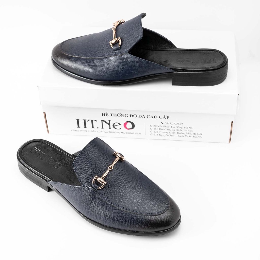 Giày sục nam - Giày mules nam HT.NEO Đế phíp, kim loại cùng da bò thật tạo nến sự quý phái, thu hút và sang chảnh S003 | BigBuy360 - bigbuy360.vn