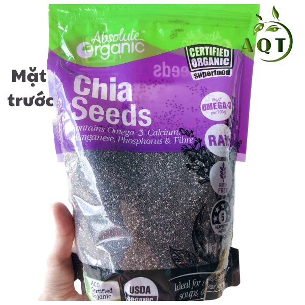 Hạt Chia Úc Absolute Organic 500g [NHẬP KHẨU CHÍNH HÃNG] Date Mới, Hàng Đẹp, Chia Seeds Giảm Cân