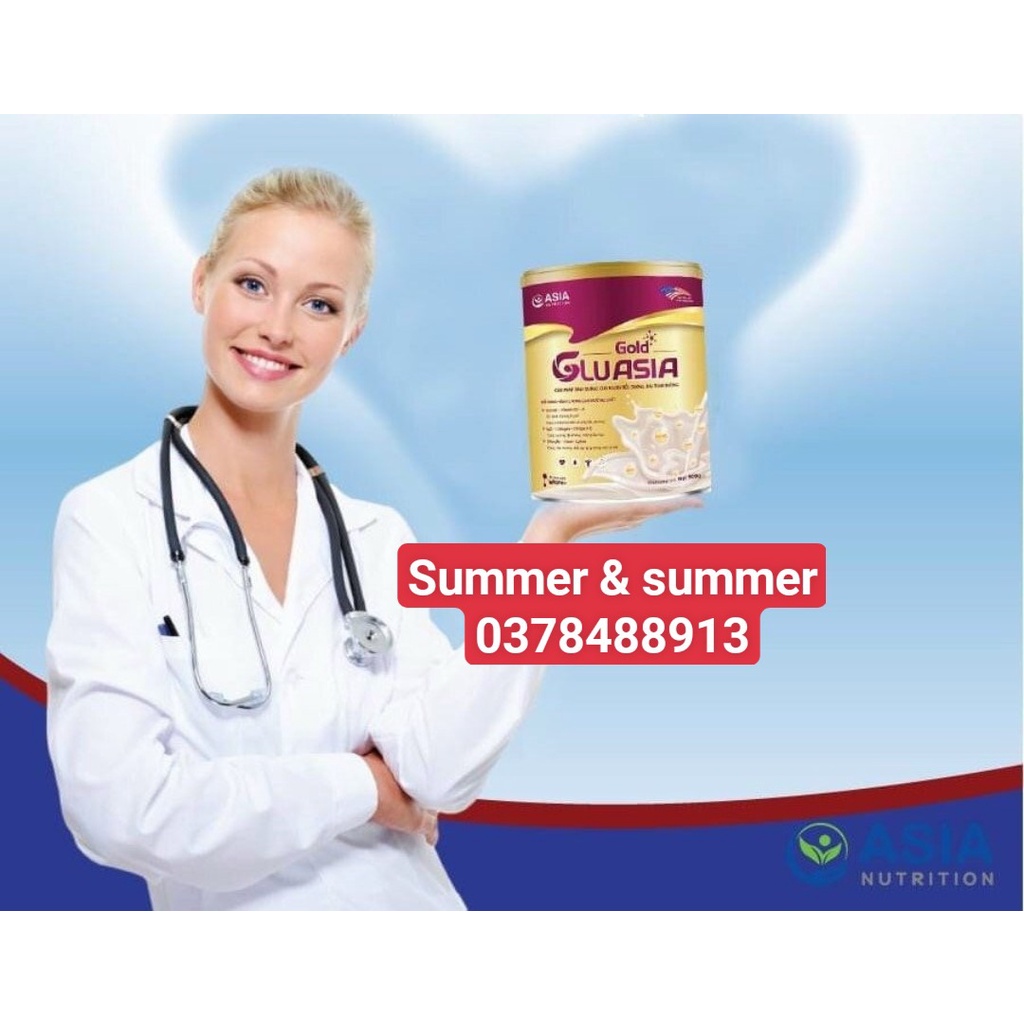 Combo 2 hộp Sữa tiểu đường Gold GLUASIA 900g, nguyên liệu nhập từ Mỹ, ổn định đường huyết tốt