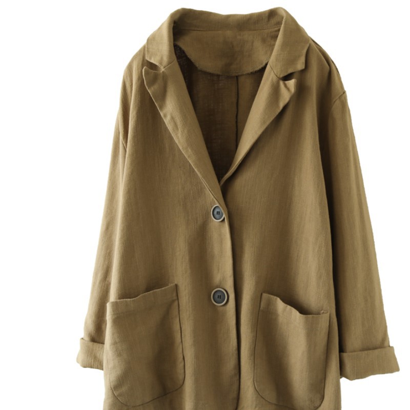 Áo khoác Vest, Blazer nữ chất Linen hai khuy trẻ trung công sở, nhiều màu | BigBuy360 - bigbuy360.vn