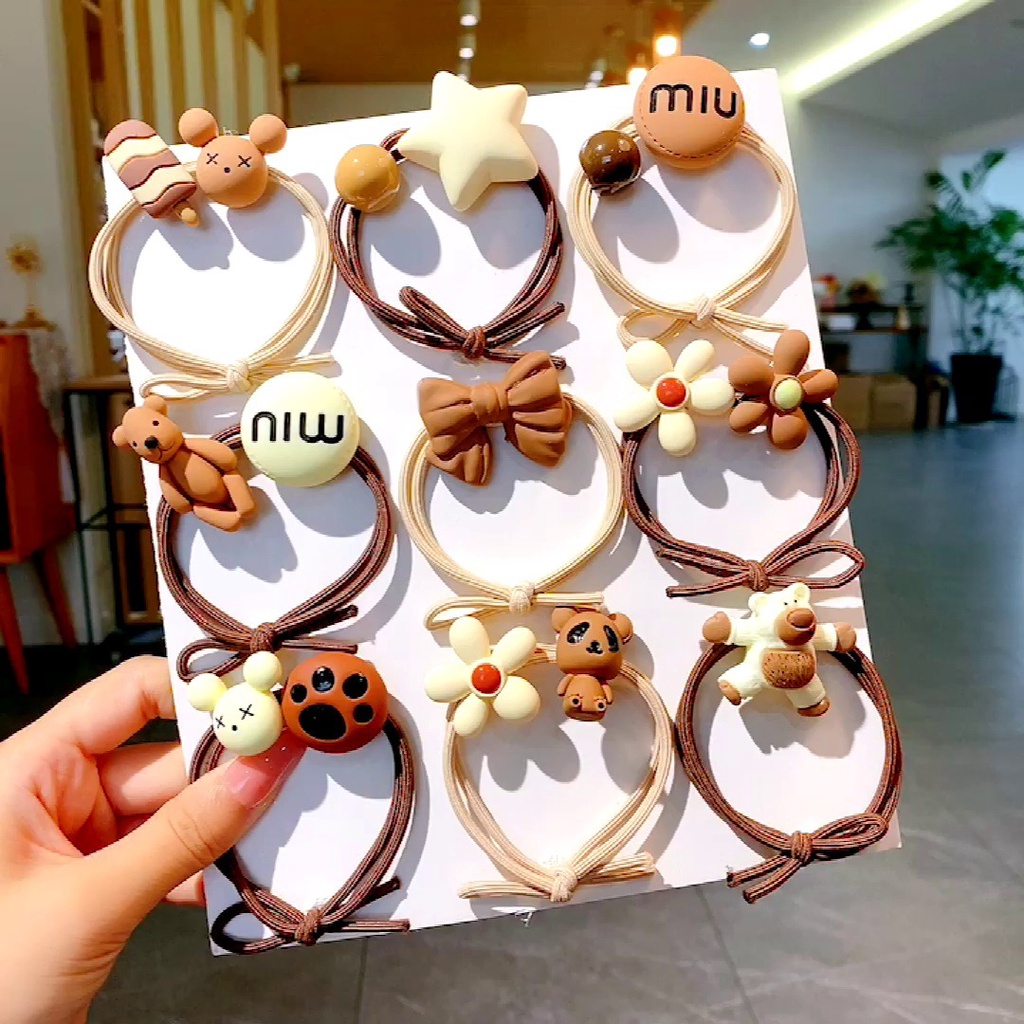 MVP0301 Set 15 dây cột tóc xinh xắn, đựng túi zip