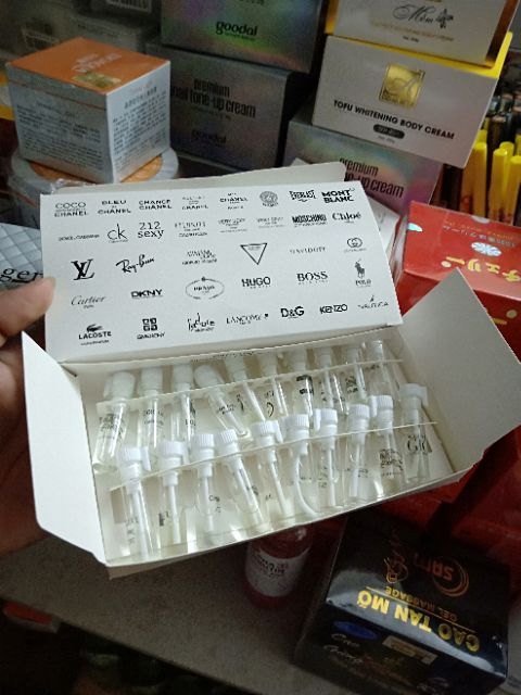 Sét nước hoa 20 lọ tét trắng