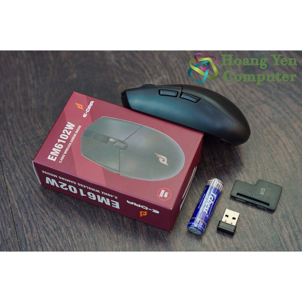 Chuột Không Dây E-dra EM6102W 1200/2400/3200 DPI  - BH 24T Chính Hãng - Hoàng Yến Computer