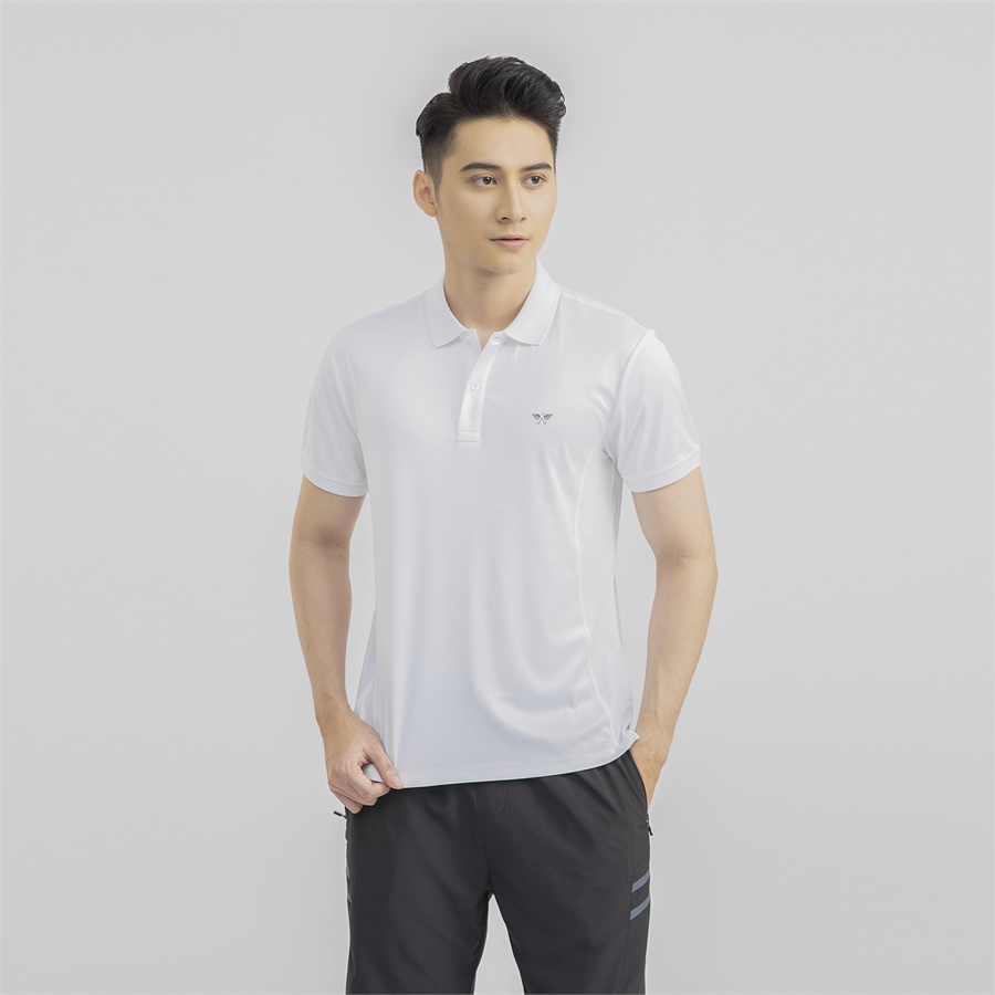 Áo Thun Nam Có Cổ Aristino APS030S1 Polo Nam Ngắn Tay Hai Màu Navy Trắng Vải Polyester Cao Cấp Dáng Suông Nhẹ Thể Thao