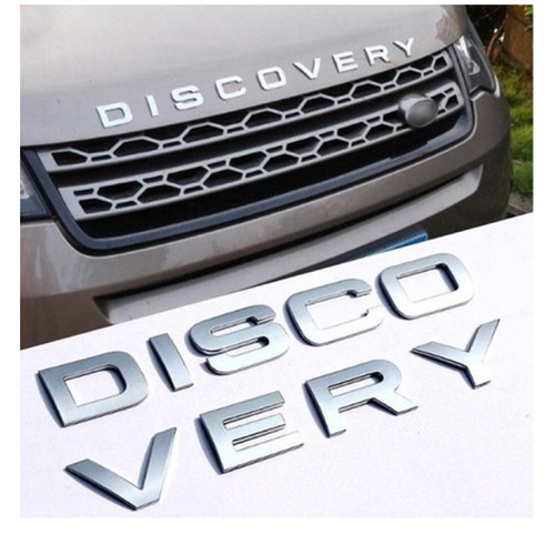 Tem Discovery chữ nổi 3D trang trí ô tô mạ crom
