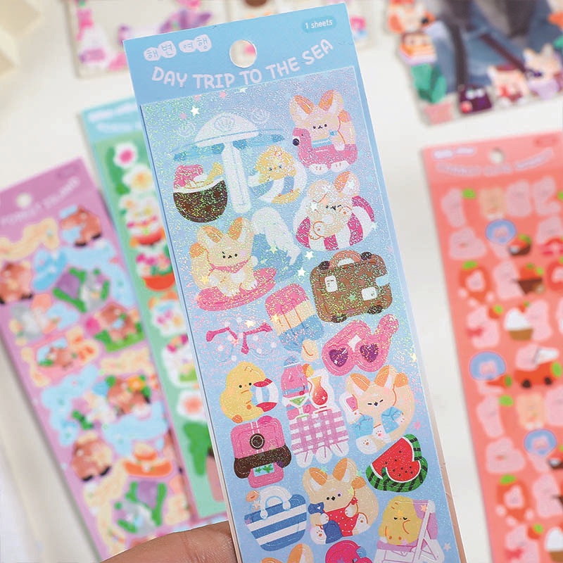 Sticker Nhũ Cắt Sẵn Decor Ảnh IDOL Journal Bullet Siêu Xinh Miếng Dán Trang Trí Sổ Vở Đồ Dùng Học Tập