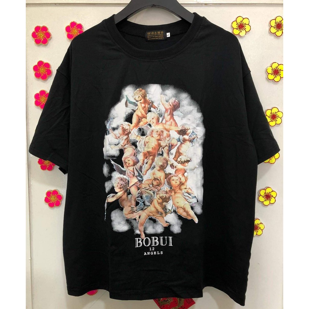 Áo BOBUI 12 Angels Black Red Blue White - Áo thun Bobui Saigon , Tee BOBUI 12 thiên thần Đen Đỏ Xanh Trắng Unisex