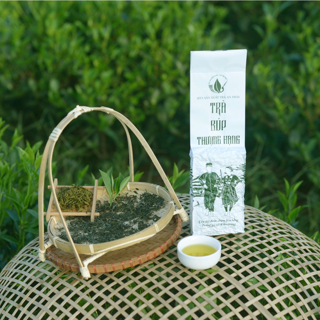 Trà búp thượng hạng An Thái tiêu chuẩn VietGap 200g - Chè móc câu Thái Nguyên thơm ngon hút chân không - Trà Bắc