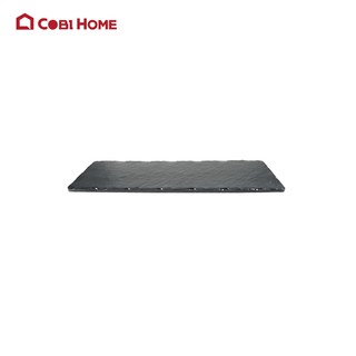 Dĩa kiểu nhựa đen Hàn Quốc hình chữ nhật, dĩa thuyền đựng sushi, khai vị, thịt nướng BBQ - Yang Ge - Cobi Home
