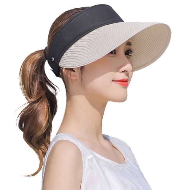 Mũ cói nửa đầu cho chị em cực xinh
