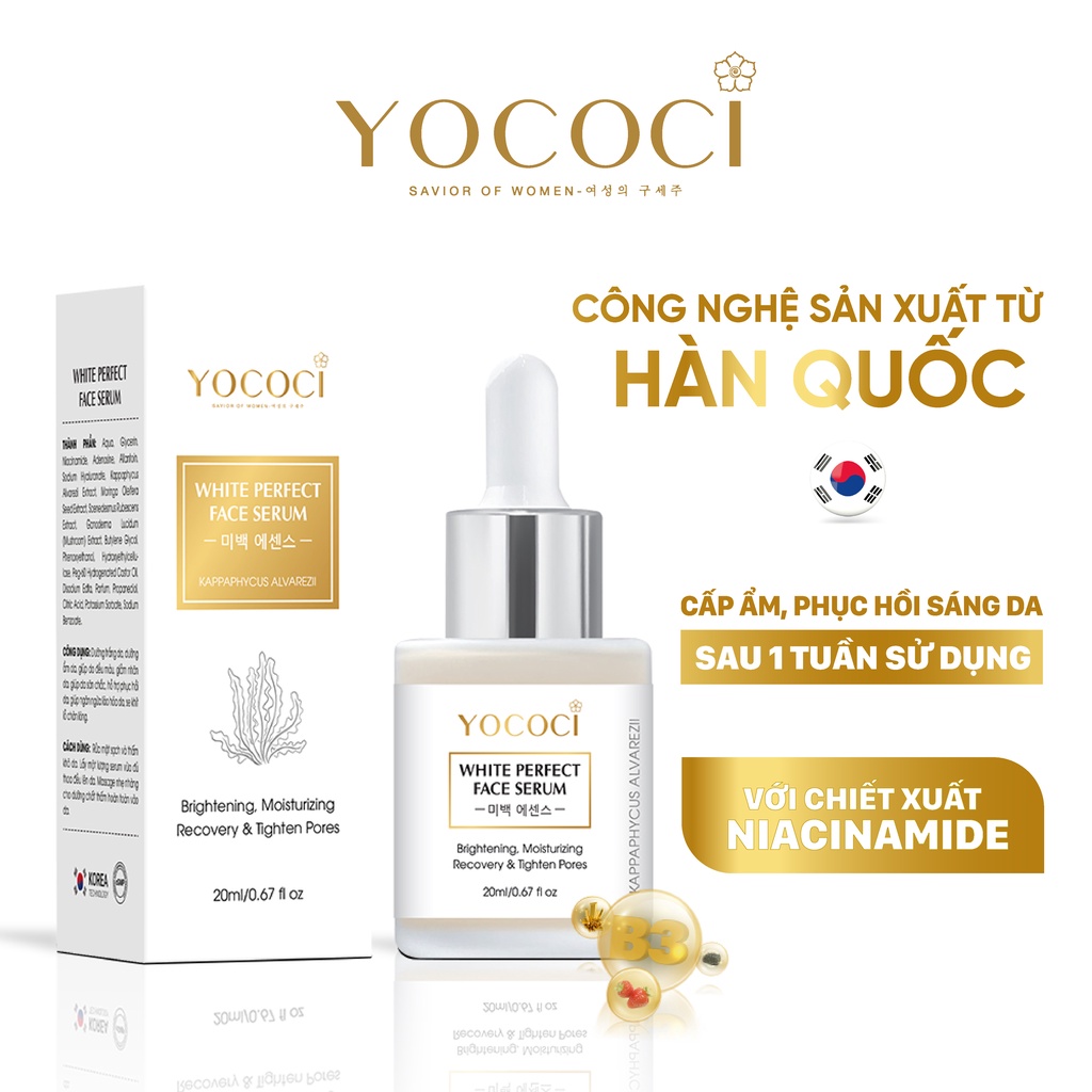 Bộ 4 Sản Phẩm YOCOCI Gồm 1 Gel Rửa Mặt 100g, 1 Kem Face 20g, 1 Kem Chống Nắng 50g &amp; 1 Serum 20ml