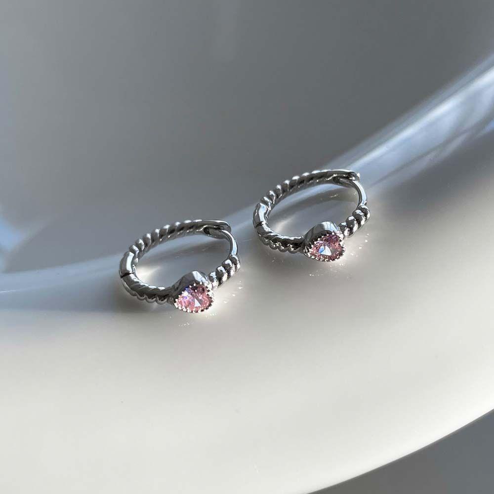 Khuyên Tai Dạng Vòng Xoắn Phong Cách Hàn Quốc Đơn Giản Dành Cho Nữ