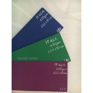 GIẤY MỸ THUẬT 120Gsm khổ lớn_ coban, xanh lá, tím đậm