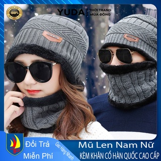 MŨ LEN NAM NỮ KÈM KHĂN CỔ HÀN QUỐC CAO CẤP HÀNG HÓT