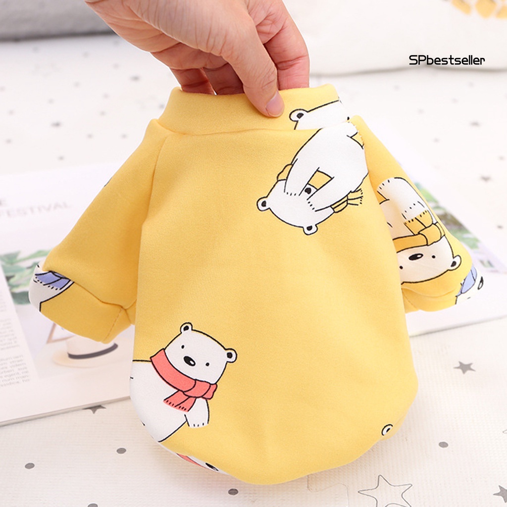 Áo Len Mùa Đông In Họa Tiết Hoạt Hình Cho Thú Cưng