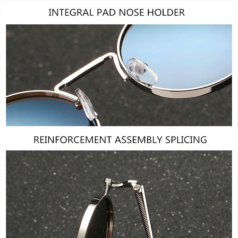 Kính Mát Gọng Kim Loại Tròn Nhiều Màu Sắc Thời Trang