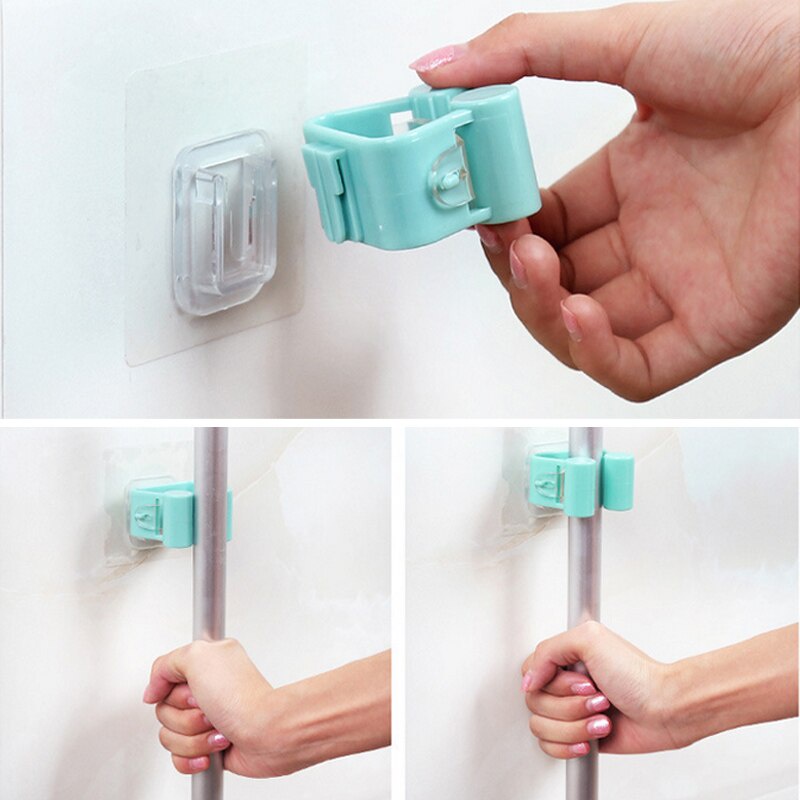 Giá Treo Cây Lau Nhà Gắn Tường Giá Treo Chổi Cọ Ô, Móc Treo Dụng Cụ Làm Sạch Phụ Kiện Nhà Bếp, Đựng Đồ Phòng Tắm