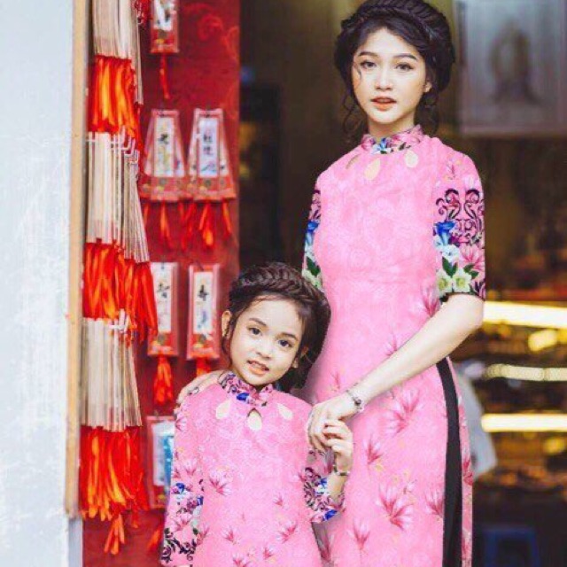 Sét áo dài mẹ và bé