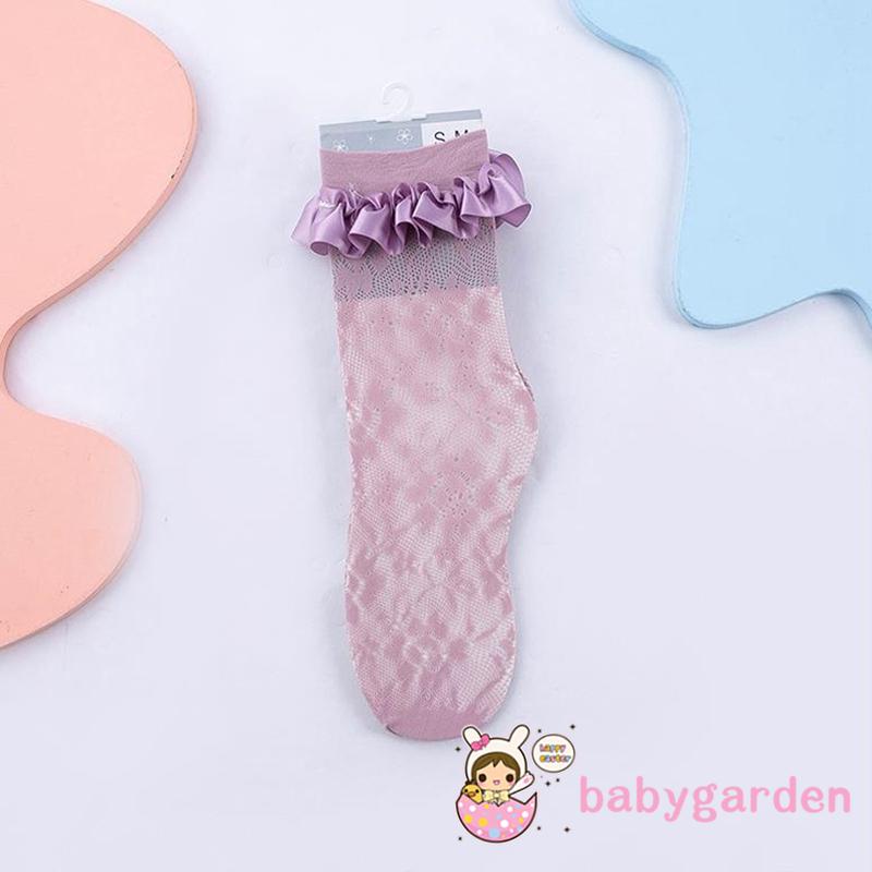 Vớ Ren Thoáng Khí Cao Màu Sắc Dành Cho Bé Gái 0-10 Tuổi