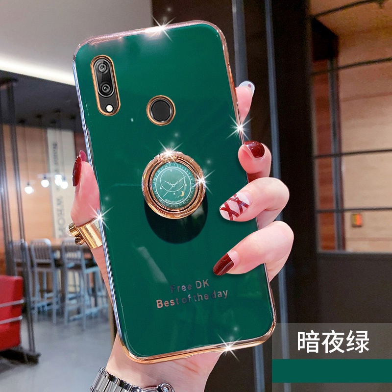 Ốp điện thoại đính kim tuyến có vòng đỡ nam châm cao cấp cho Huawei Y7 Pro Y6P Y5 Y9 Prime 2019 Y6 Pro 2019