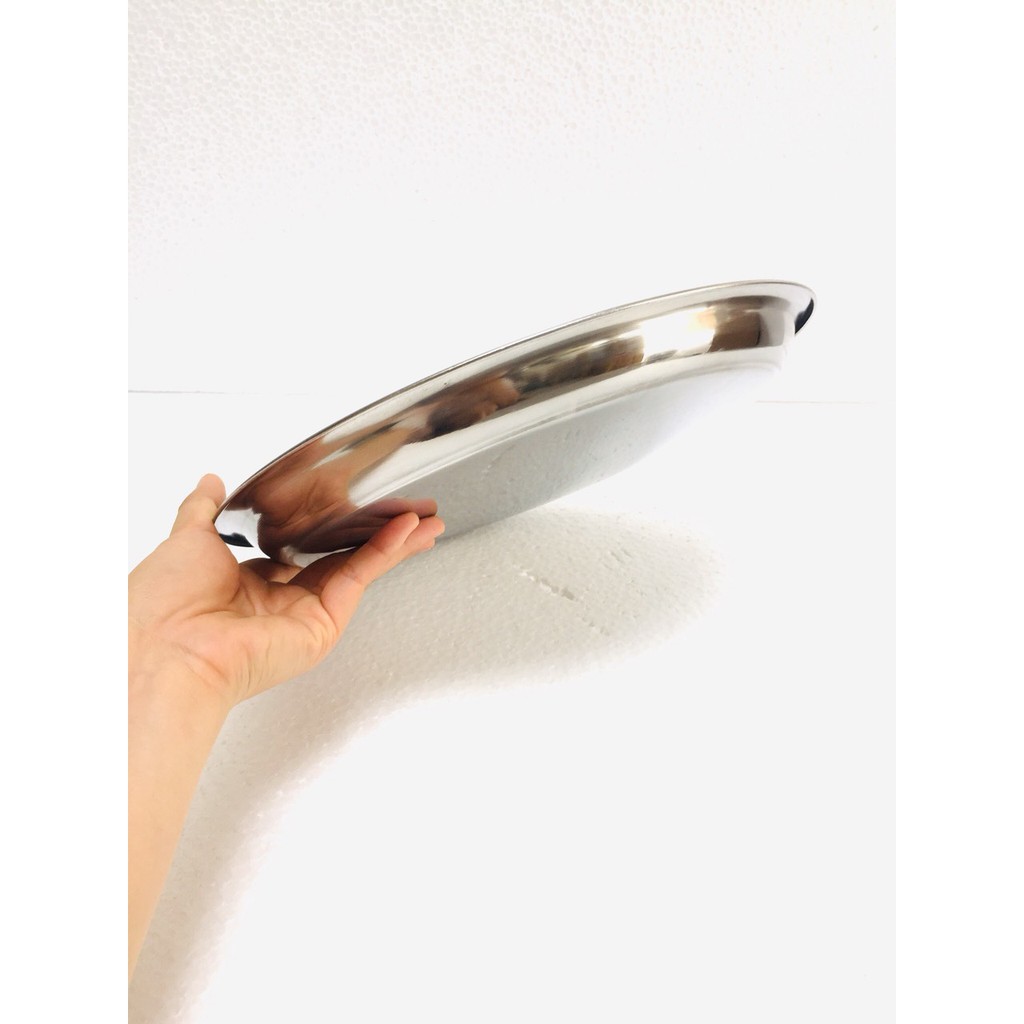 Khay inox 30*30 sâu 2,5cm đựng thức ăn , đồ bưng bê