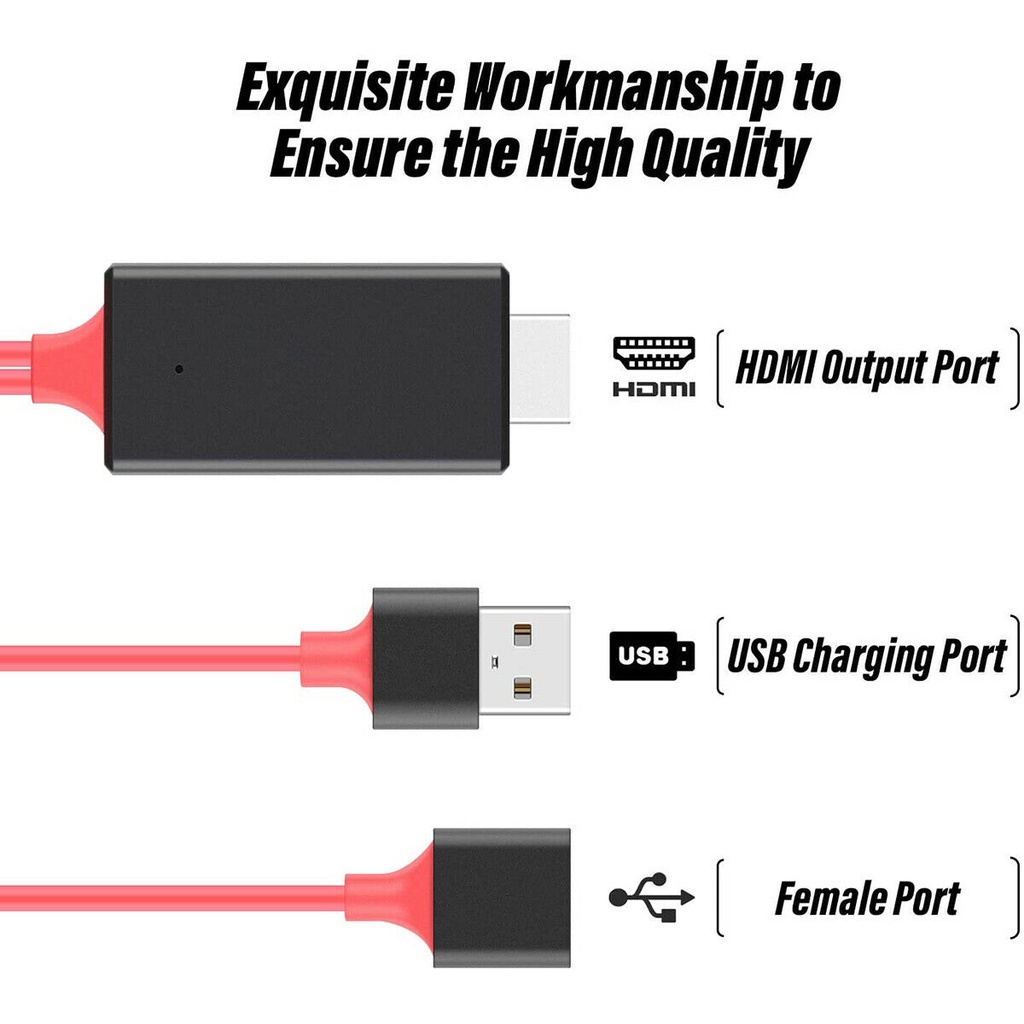 Cáp Chuyển Đổi 1080p Hdmi Sang Tv Hdtv Cho Compatible For iPhone X 8 7 6 Plus 6s Android 5.0 + Phones To Hdtv