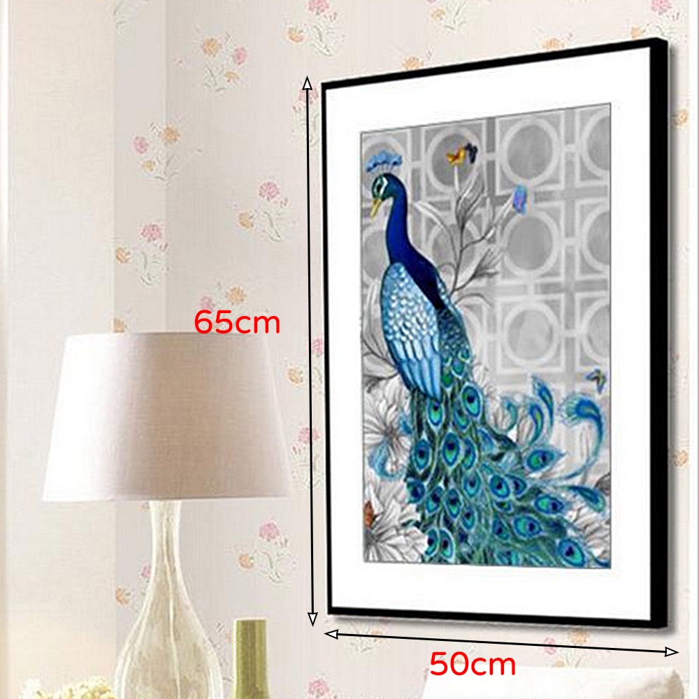 Lesonss DIY Peacock Diamond Painting Kit Perfectly Decorate Your Living Room/Bedroom Strong Viscosity Eco-friendly Hot Melt Glue