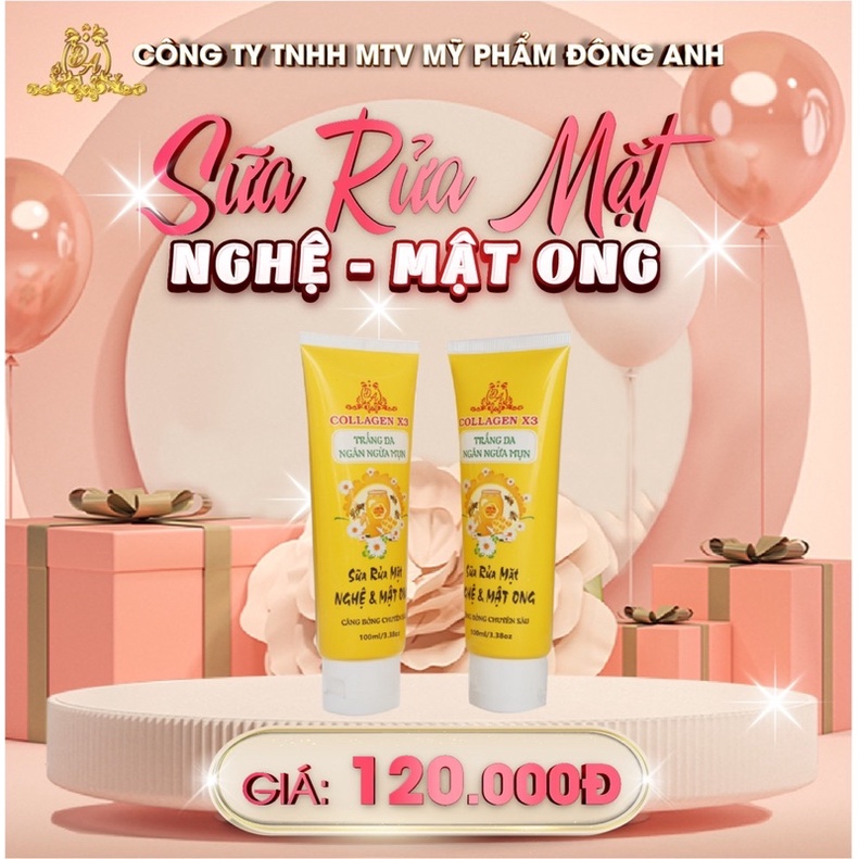 [CHÍNH HÃNG] Sửa Rửa Mặt Nghệ Và Mật Ong