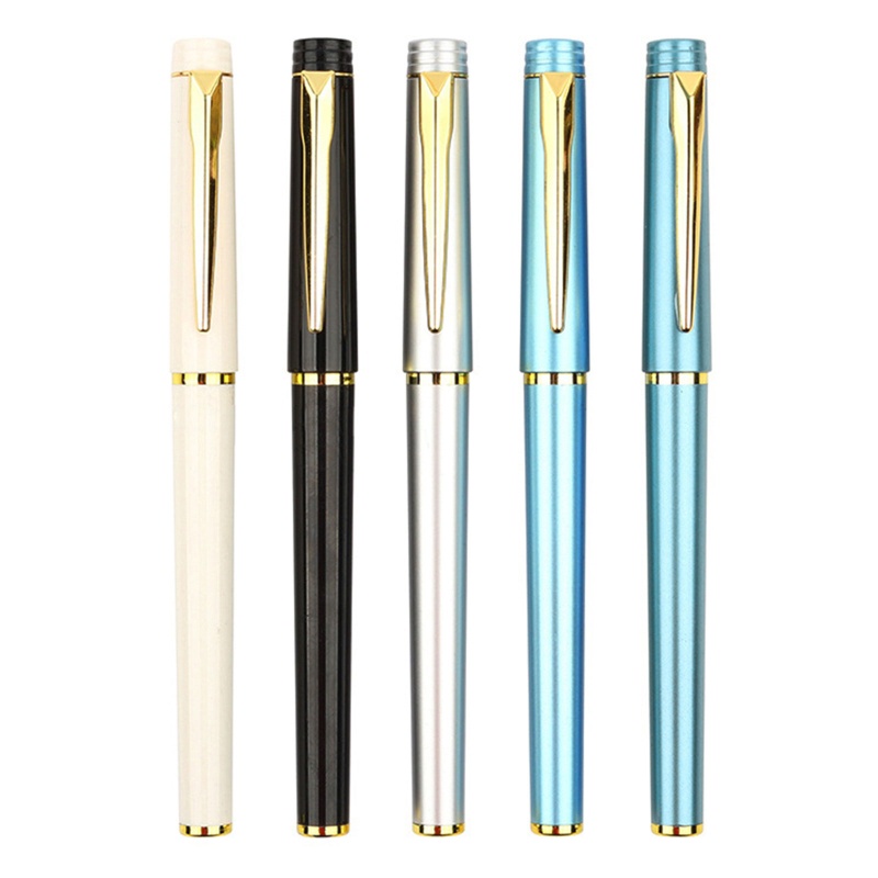 Bút Bi 0.5mm Viền Vàng Sang Trọng Dùng Làm Quà Tặng Cho Học Sinh/Văn Phòng