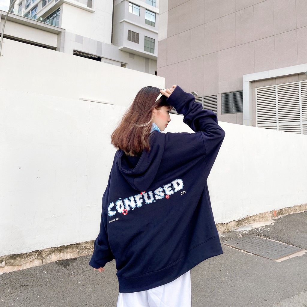 Áo Hoodie Zip CONFUSED Basic, Kéo Khóa V1 | BigBuy360 - bigbuy360.vn