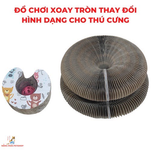 Bàn cào móng cho mèo, ma thuật thay đổi hình dạng, cào móng mèo_tặng xúc xích