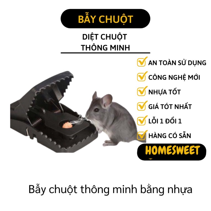 Bẫy Chuột - Dụng Cụ Bẫy Kẹp Chuột Thông Minh, Tiêu Chuẩn Châu Âu 5438