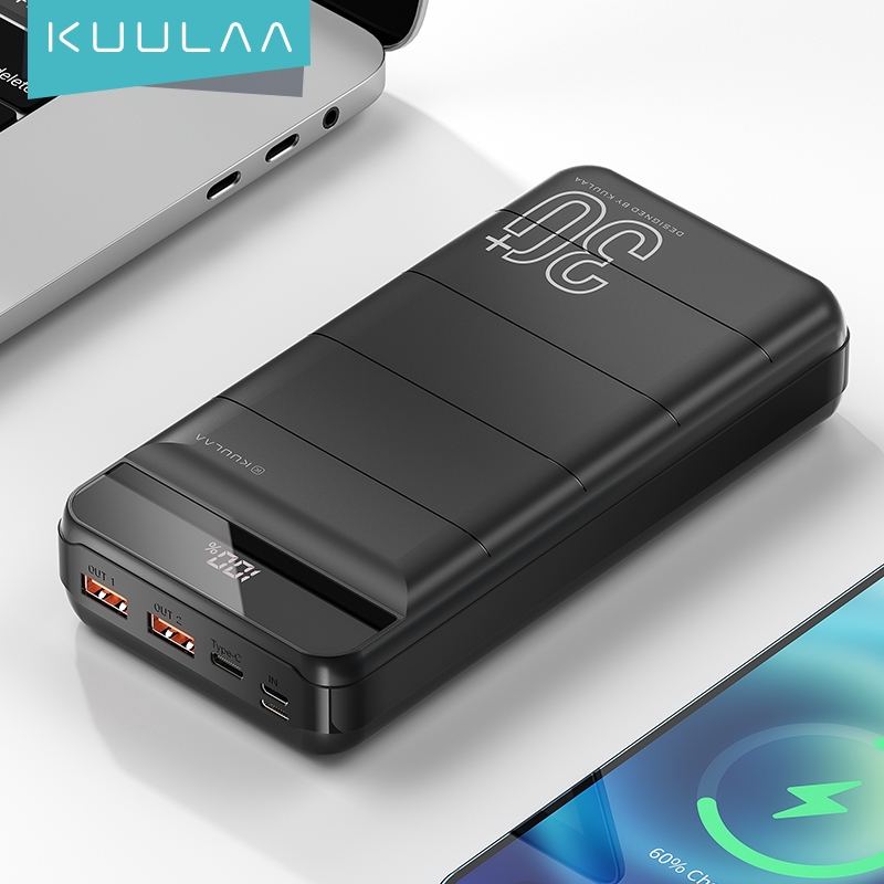 Sạc Dự Phòng Kuulaa 30000mah Màn Hình Kỹ Thuật Số Sạc Nhanh