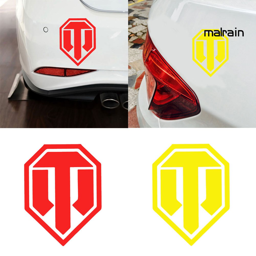 【VIP】Military Tank Logo Reflective PET Self-Adhesive Sticker Car Autp Decor Decal