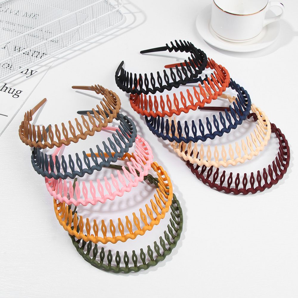 Băng đô bằng resin màu trơn chống trượt nhiều màu sắc dành cho nữ