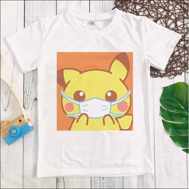 [nhiều mẫu lựa] ÁO THUN HOẠT HÌNH POKE PIKA NAM NỮ TRẺ EM CHO CẢ GIA ĐÌNH AOMIVN V1812