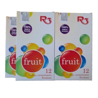 Bộ 3 Bao cao su siêu mỏng cao cấp R3 Fruit ôm sát mỏng như thật hương hoa quả Chính hãng Đức