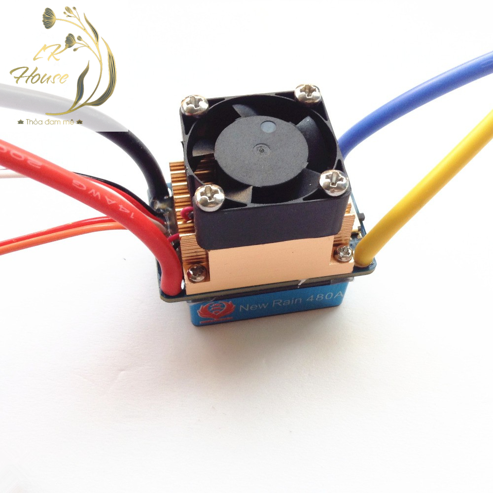 ESC 480A điều tốc 2 động cơ chuổi than có quạt tản nhiệt dùng được motor 775