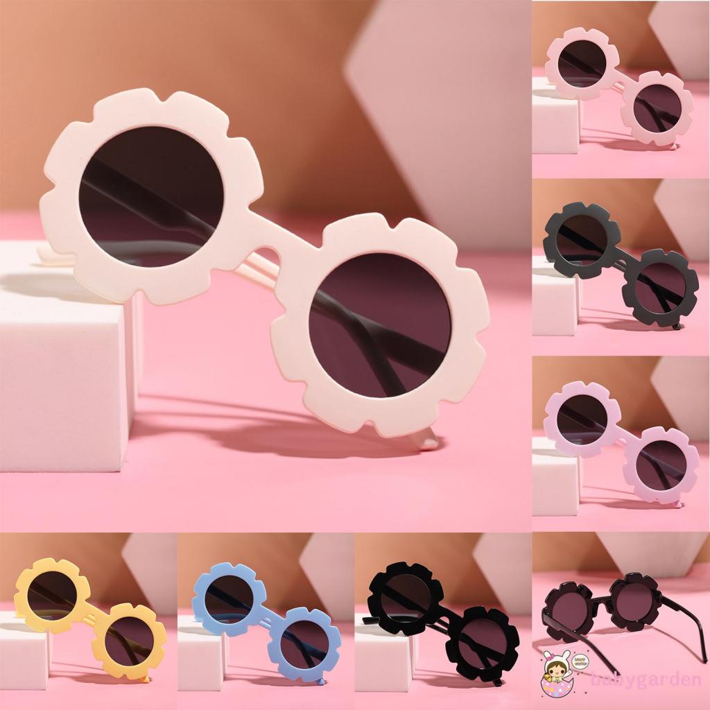 BABYGARDEN-Kids Sunglasses Children Fashion Sun Glasses Boys Girl Frosted Flower Shaped Frame Outdoors Travel