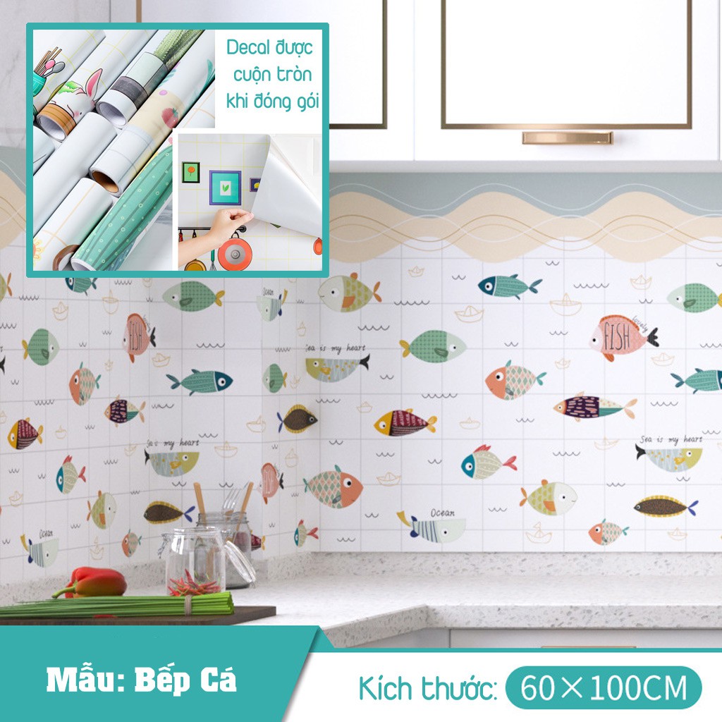 Giấy dán bếp cao cấp, giấy dán tường bếp, mặt bếp có sẵn keo, tự dán dễ dàng | BigBuy360 - bigbuy360.vn