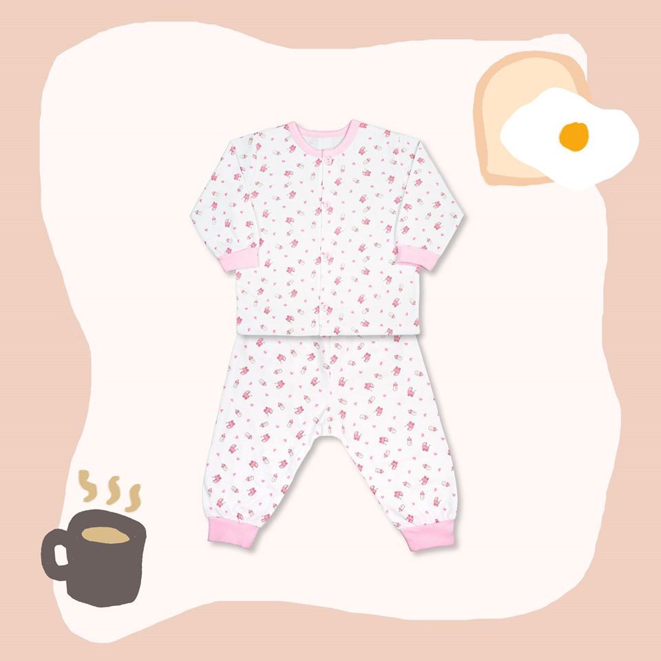 Bộ Quần Áo MioMio Dài Tay Xe Nôi Bình Sữa - Cotton Mỏng